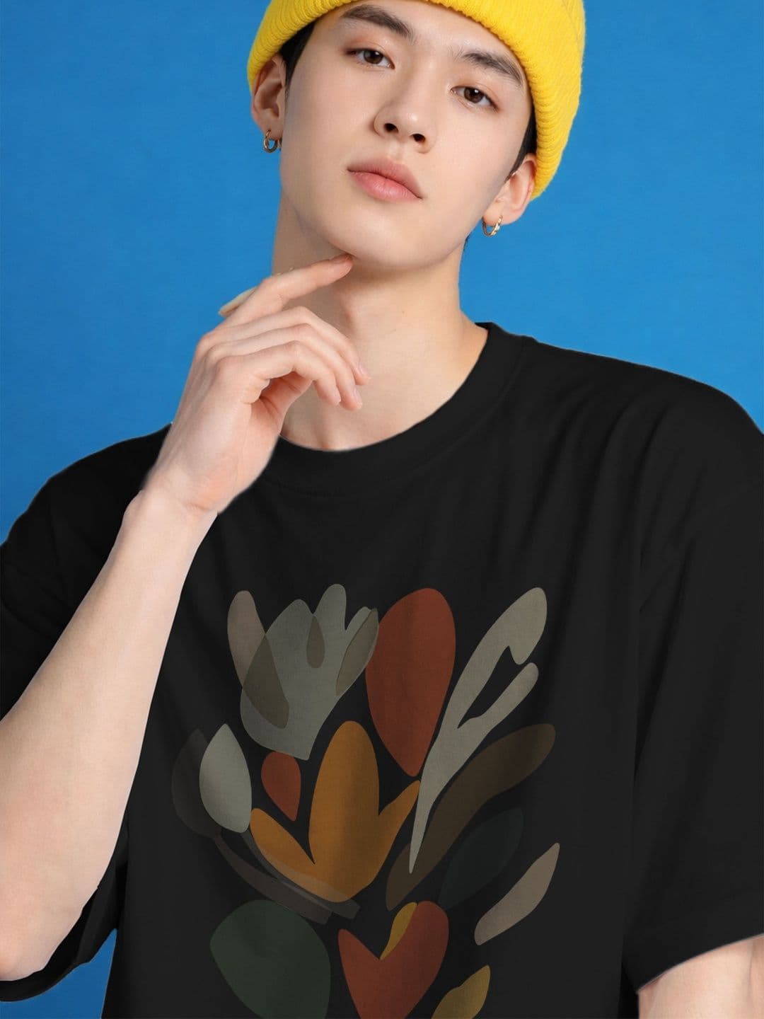 The Roadster Lifestyle Co. Graphic Printed Organic Cotton Round Neck Oversized T-shirt thumbnail 2