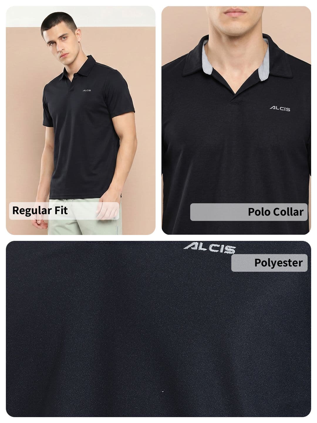 Alcis AIcis DryTech Polo Collar Neck T-shirt thumbnail 2