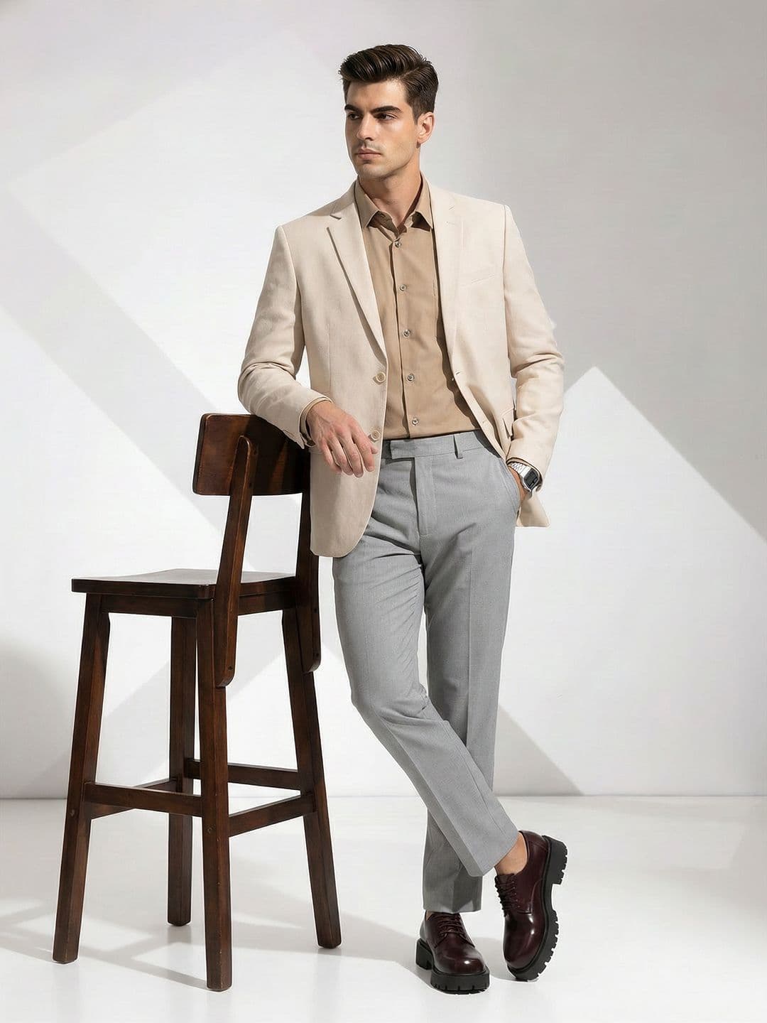 INVICTUS Single Breasted Notched Lapel Formal Blazer thumbnail 5