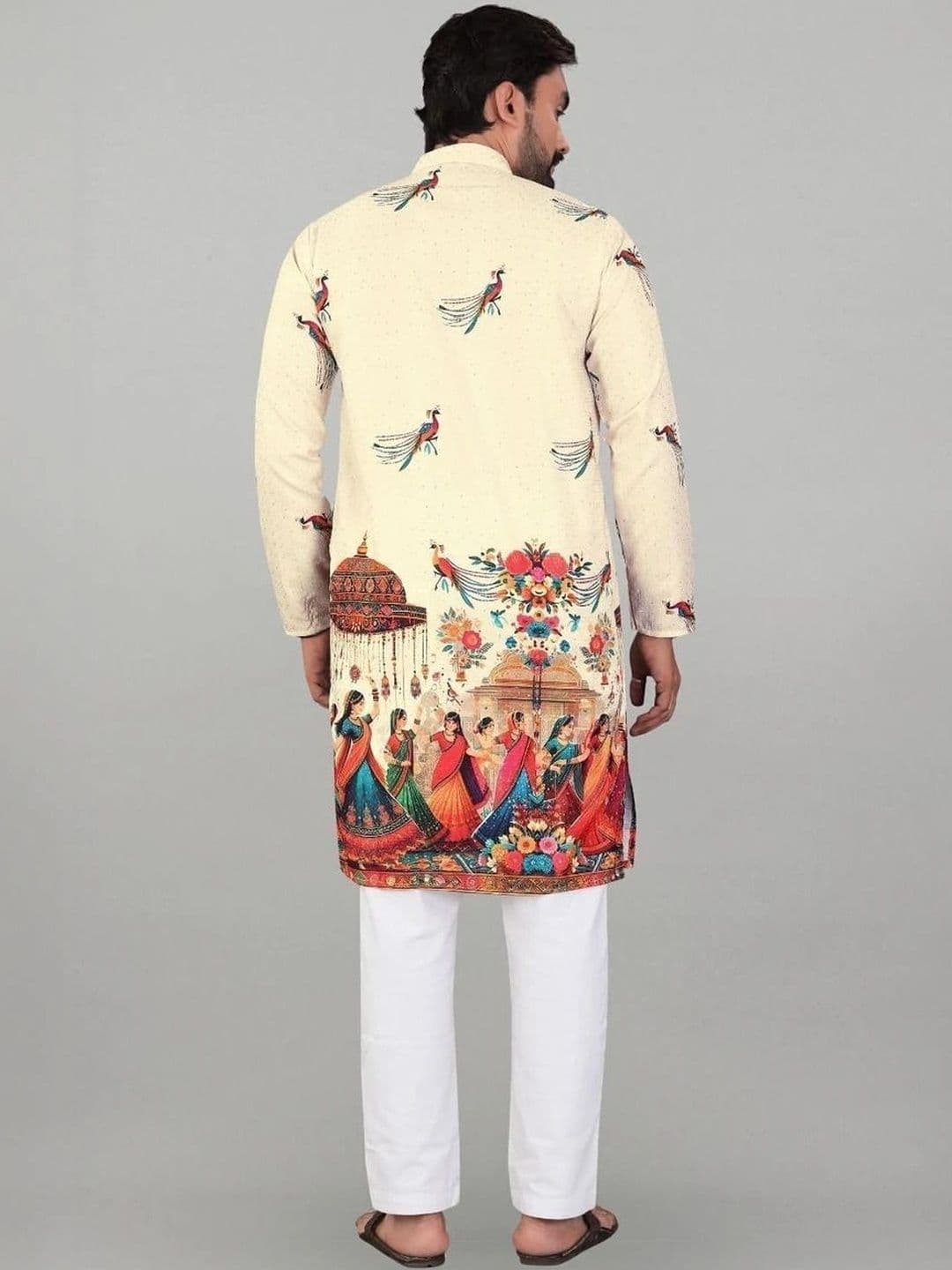 KURTA WALLAH Men Ethnic Motifs Printed Kurta thumbnail 3