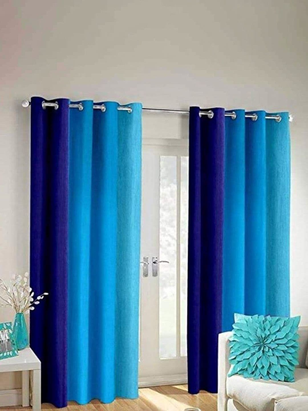 SAI ARPAN Multicoloured Colourblocked Curtains and Sheers - view 1