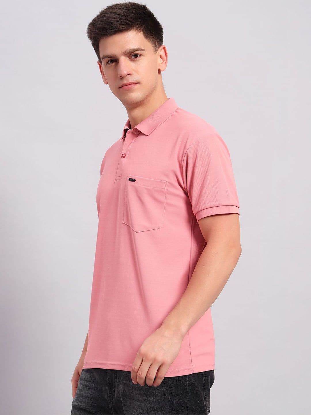 Resilience Pink Polo Collar Regular Fit T-shirt thumbnail 4