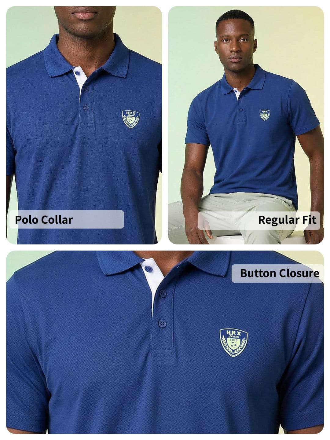 HRX by Hrithik Roshan Polo Collar T-shirt thumbnail 3