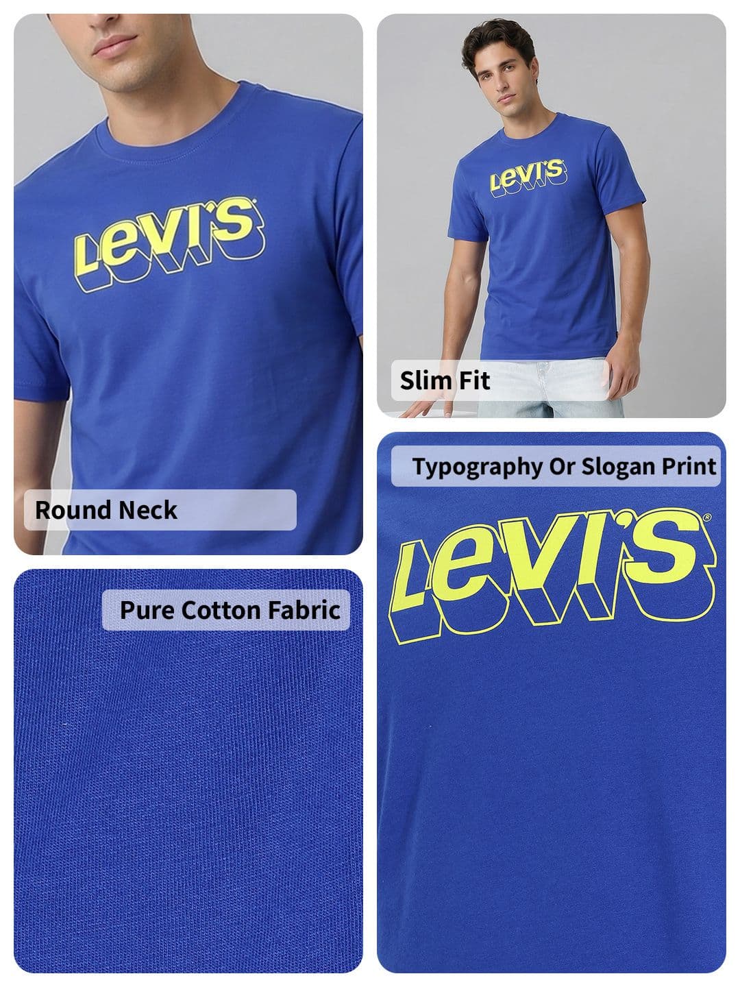 Levis Levi's Brand Logo Printed Pure Cotton T-shirt thumbnail 2
