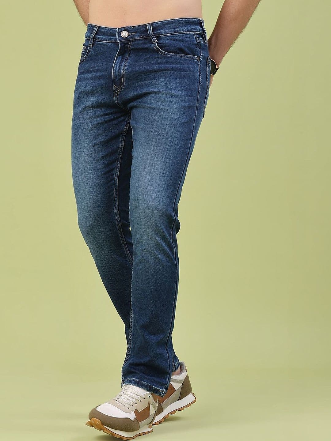 V-Mart Men Skinny Fit Mid-Rise Light Fade Jeans thumbnail 5