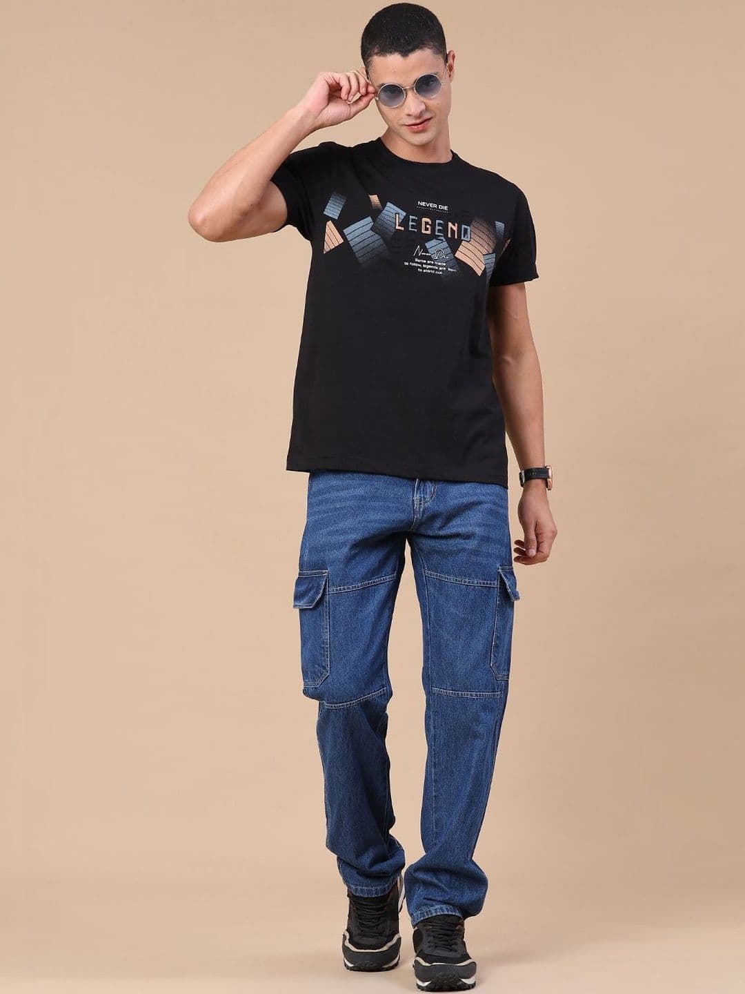 V-Mart Men Regular Fit Mid-Rise Stretchable Jeans thumbnail 2