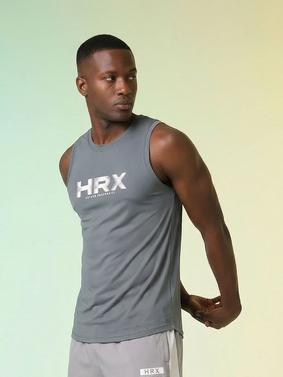 HRX by Hrithik Roshan Brand Logo Printed Rapid Dry Training T-shirt thumbnail 2