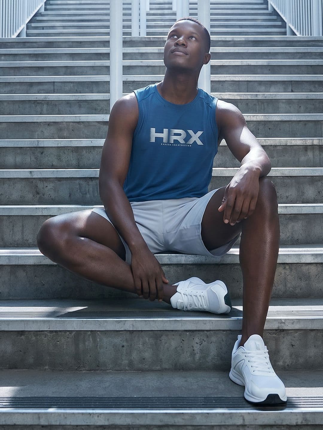 HRX by Hrithik Roshan Brand Logo Printed Rapid Dry Training T-shirt - view 1