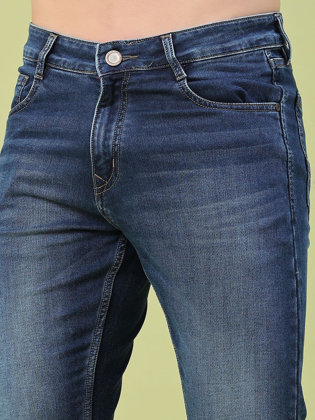 V-Mart Men Skinny Fit Mid-Rise Light Fade Jeans thumbnail 3