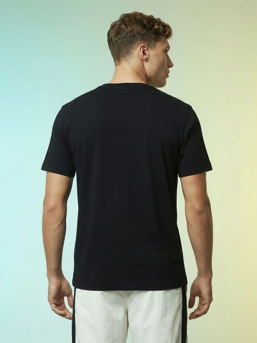 HRX by Hrithik Roshan Side Striped Pure Cotton Relaxed Fit Lifestyle T-shirt thumbnail 3