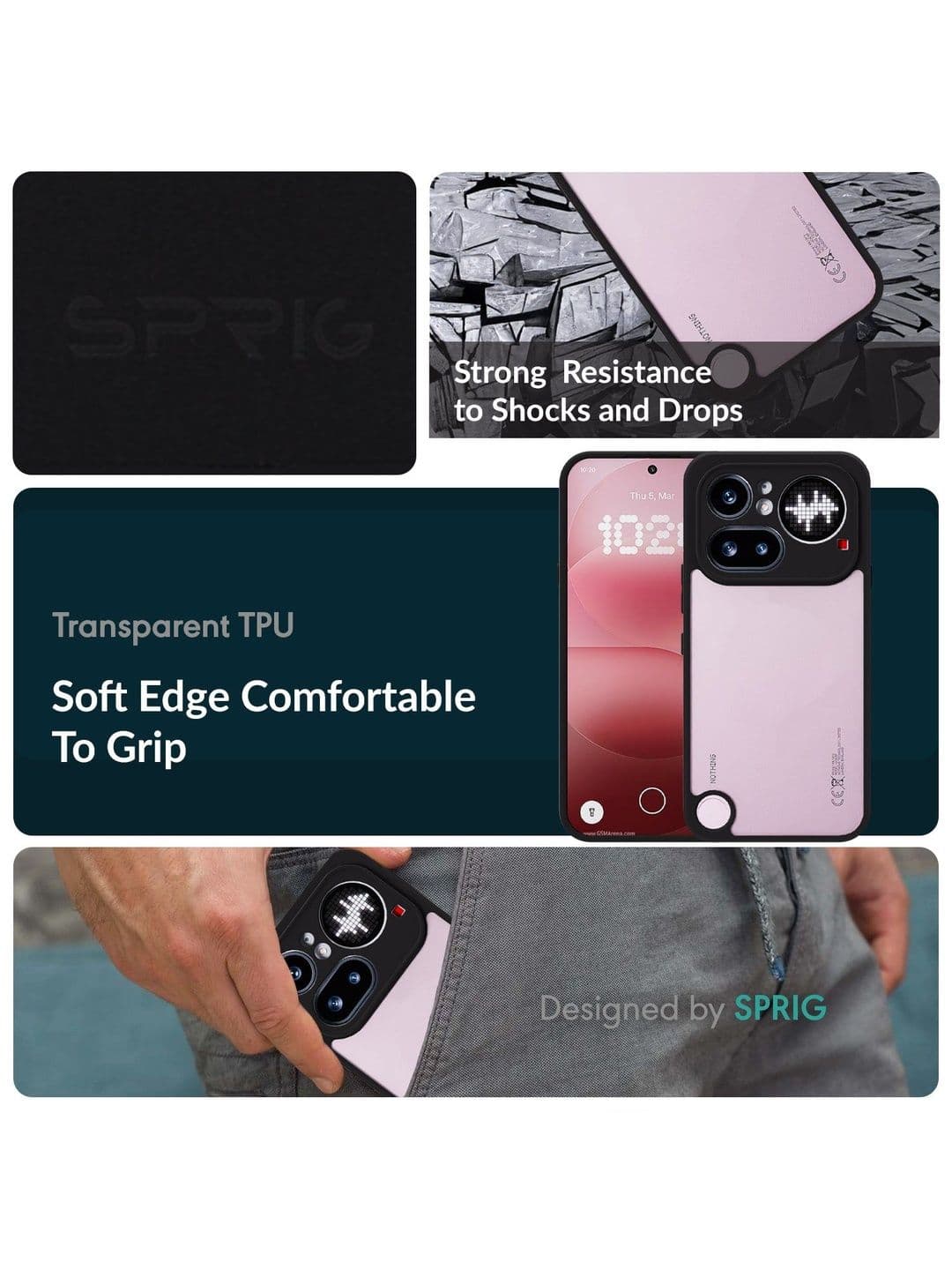 SPRIG Nothing Phone 4A Pro Matte Transparent Back Cover thumbnail 6