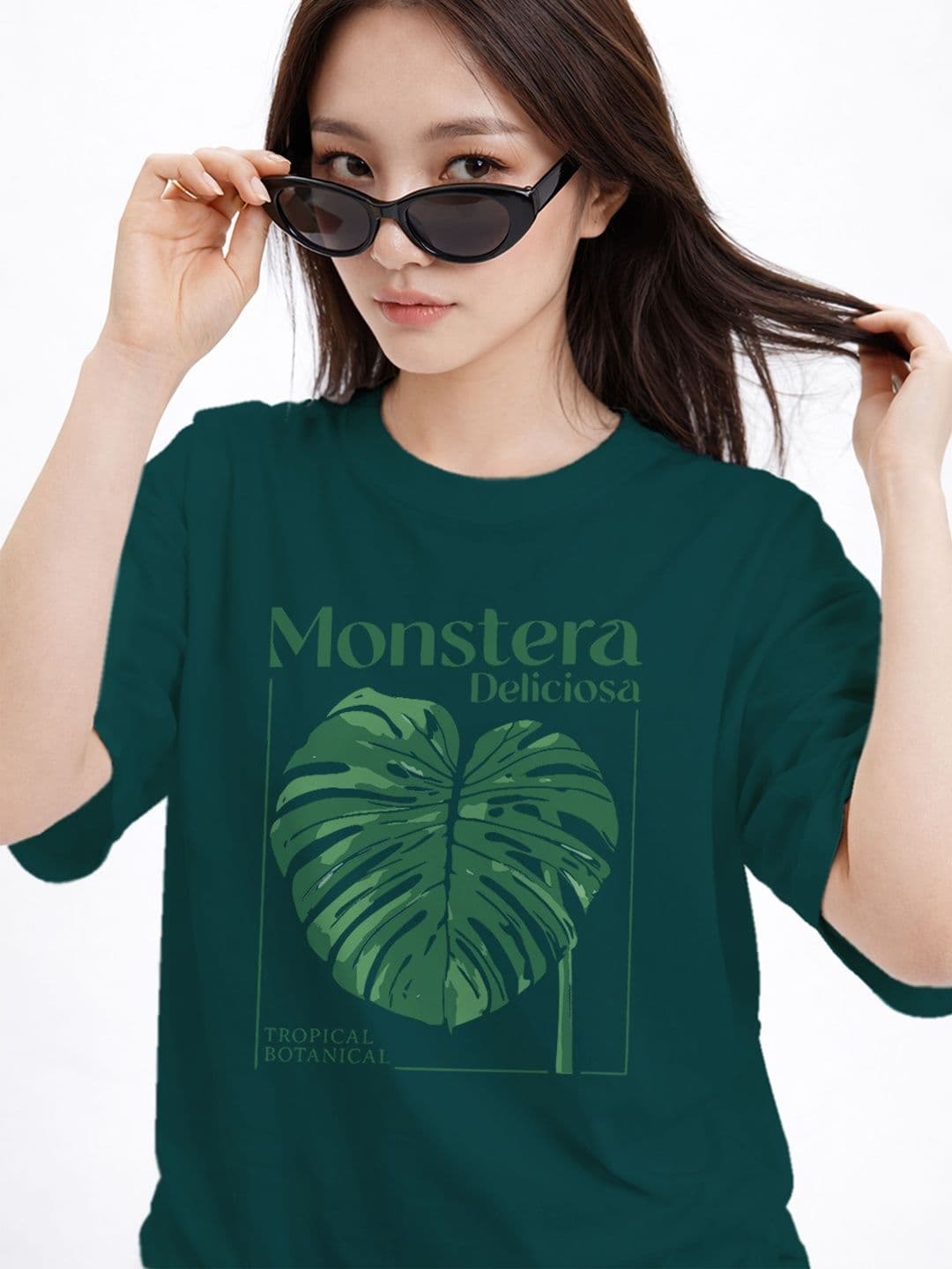 The Roadster Lifestyle Co Printed Organic Cotton Round Neck Oversized Tshirt thumbnail 4