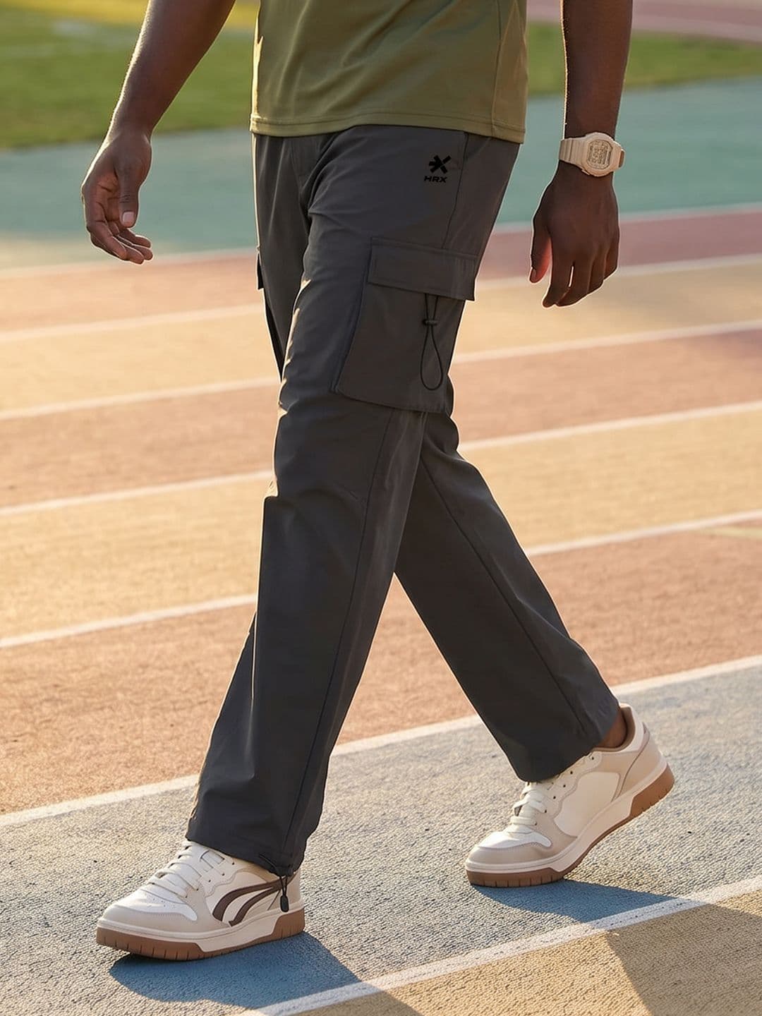 HRX by Hrithik Roshan Men Rapid-Dry Relaxed Fit Lifestyle Track Pants thumbnail 2