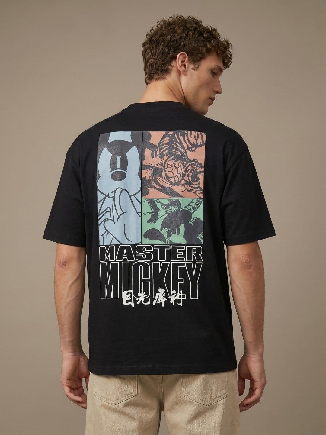 glitchez Master Mickey Graphic Mickey Mouse Printed Oversized Fit T-shirt thumbnail 6