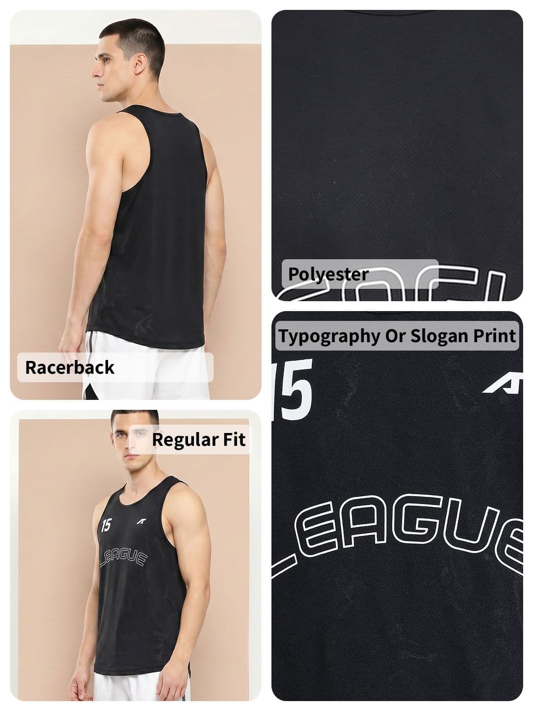 Alcis AIcis DryTech Printed Sleeveless T-shirt thumbnail 5