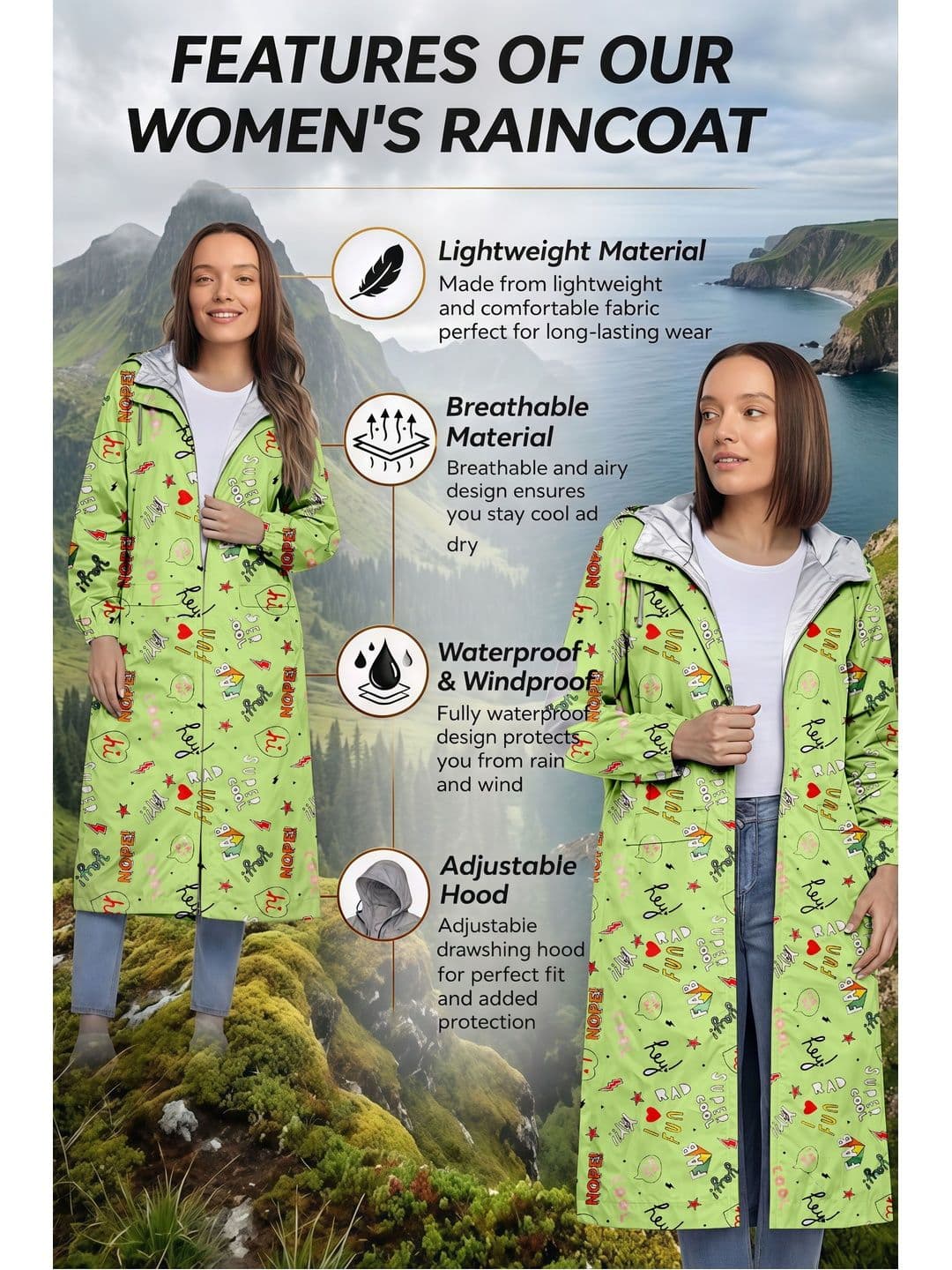 CAMISON Women Printed Rain Jacket thumbnail 5