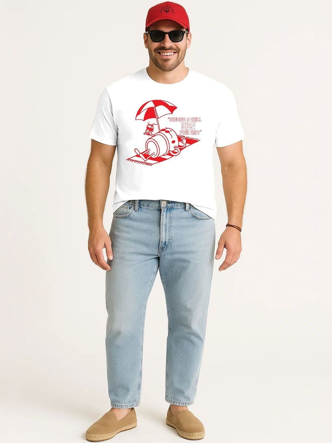Big Hello - The Plus Life Men Printed Organic Cotton T-shirt thumbnail 5