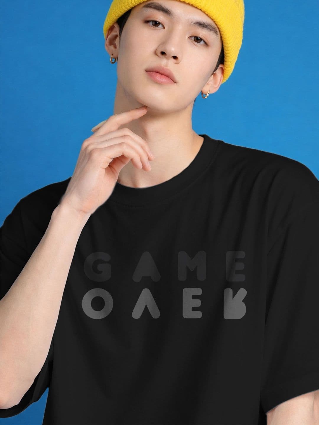 The Roadster Lifestyle Co Printed Organic Cotton Round Neck Oversized Tshirt thumbnail 3