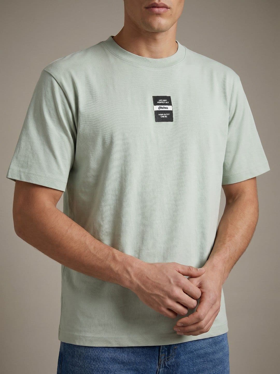glitchez Typography Printed Relaxed Fit T-shirt thumbnail 5