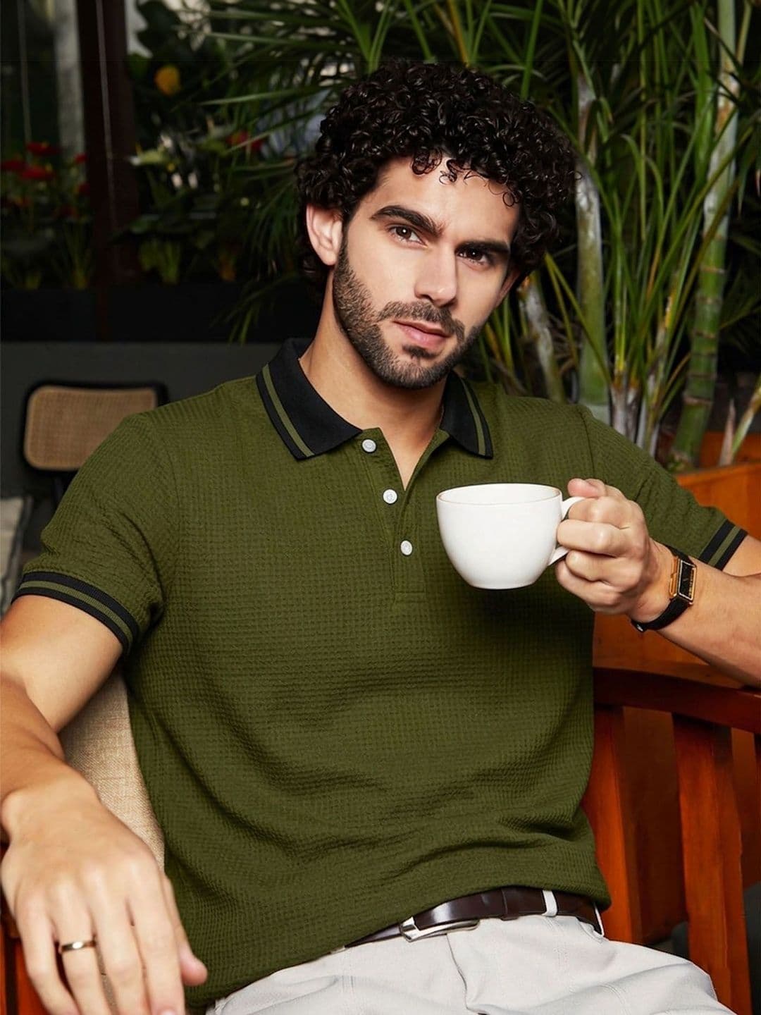 THE BEETEL HOUSE Men Polo Collar Pockets T-shirt thumbnail 6