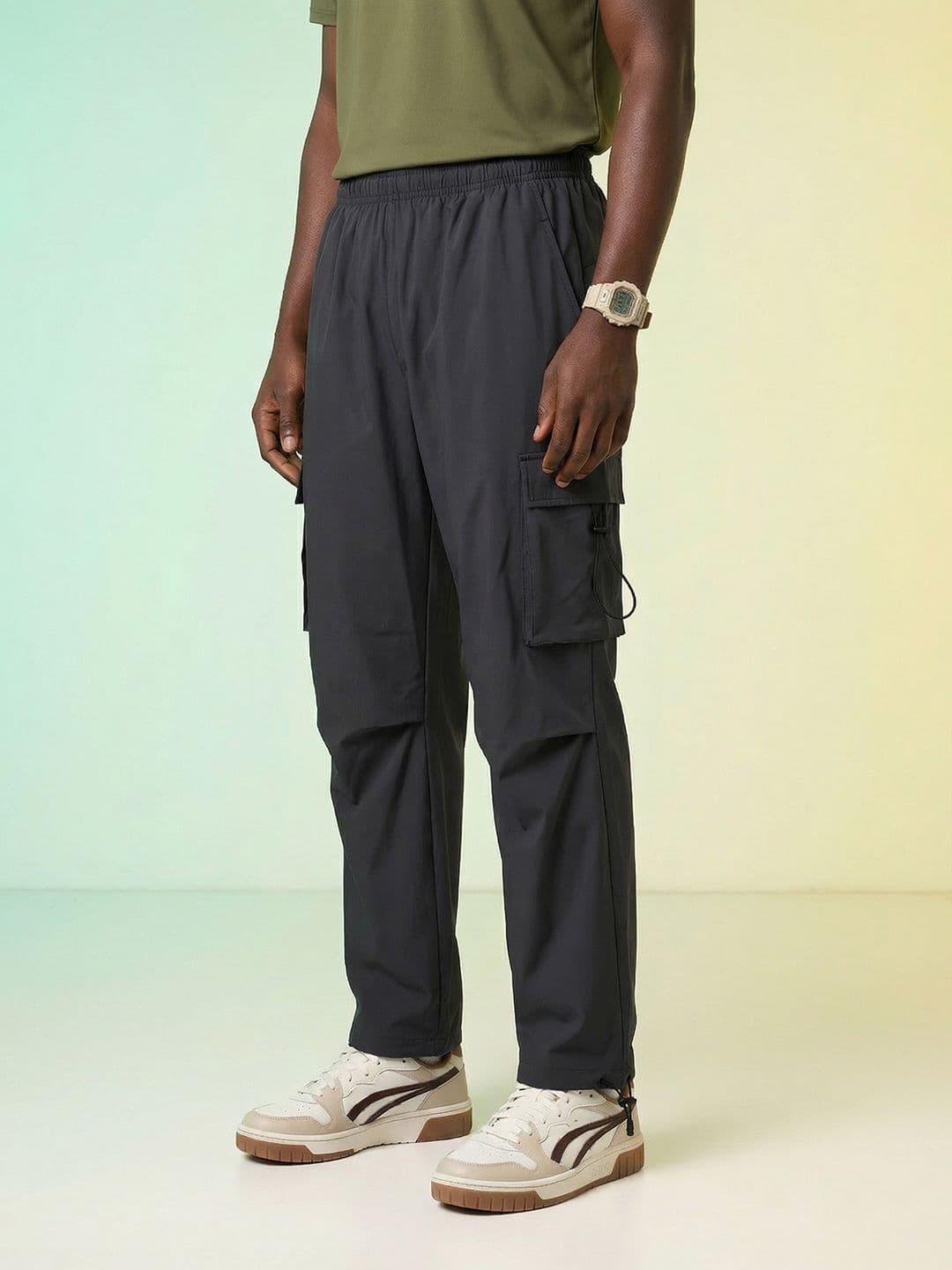 HRX by Hrithik Roshan Men Rapid-Dry Relaxed Fit Lifestyle Track Pants thumbnail 6