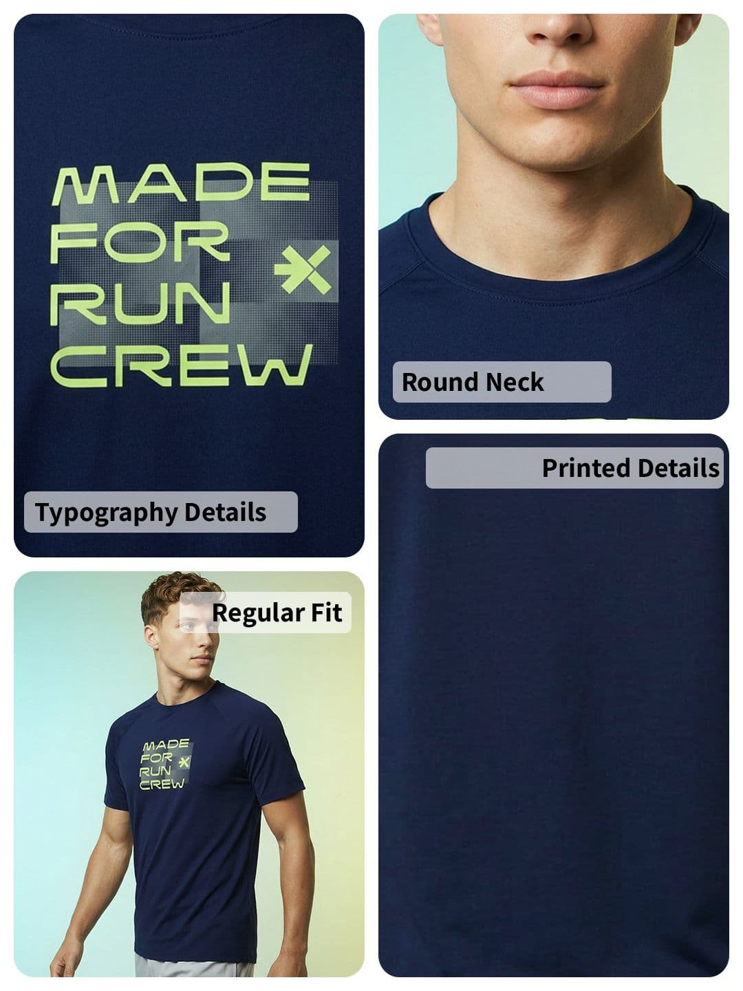 HRX by Hrithik Roshan Typography Printed Rapid Dry running T-shirt thumbnail 4