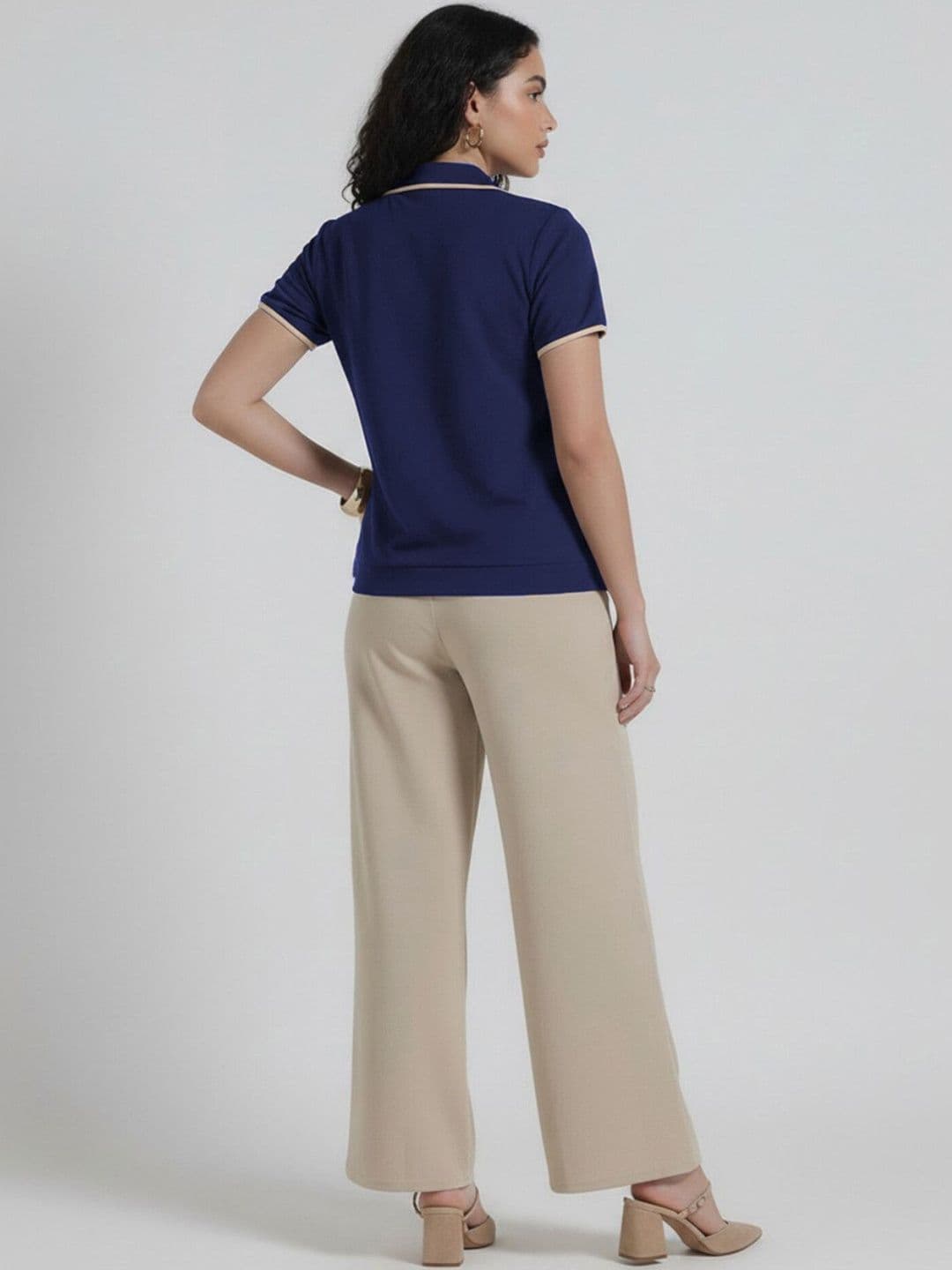glitchez Solid Top with Palazzos thumbnail 3