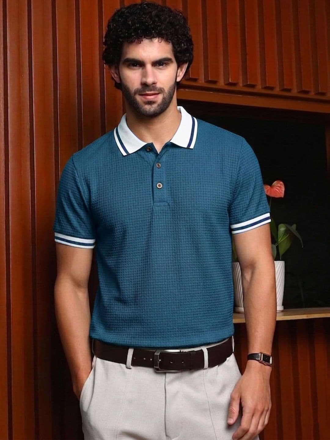 THE BEETEL HOUSE Men Polo Collar T-shirt - view 1