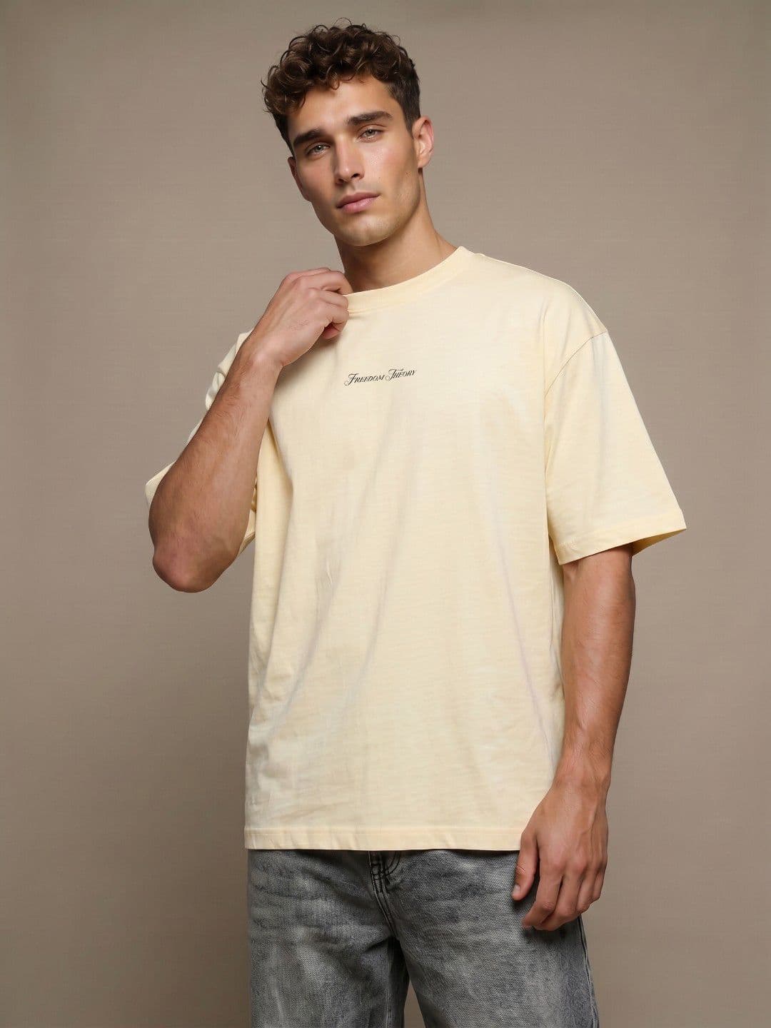 glitchez Freedom Theory Typography Oversized Fit T-shirt thumbnail 6