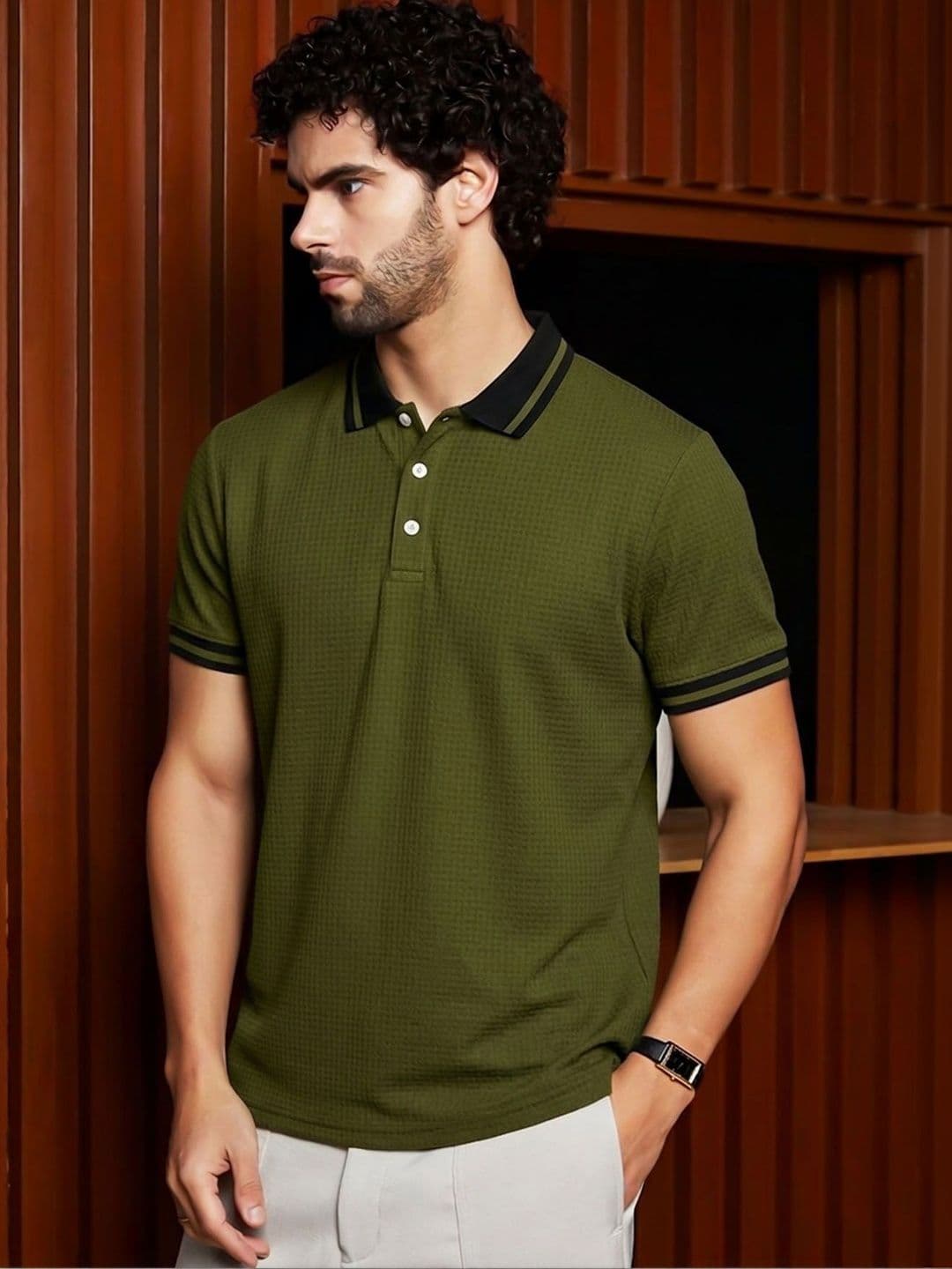 THE BEETEL HOUSE Men Polo Collar Pockets T-shirt thumbnail 5
