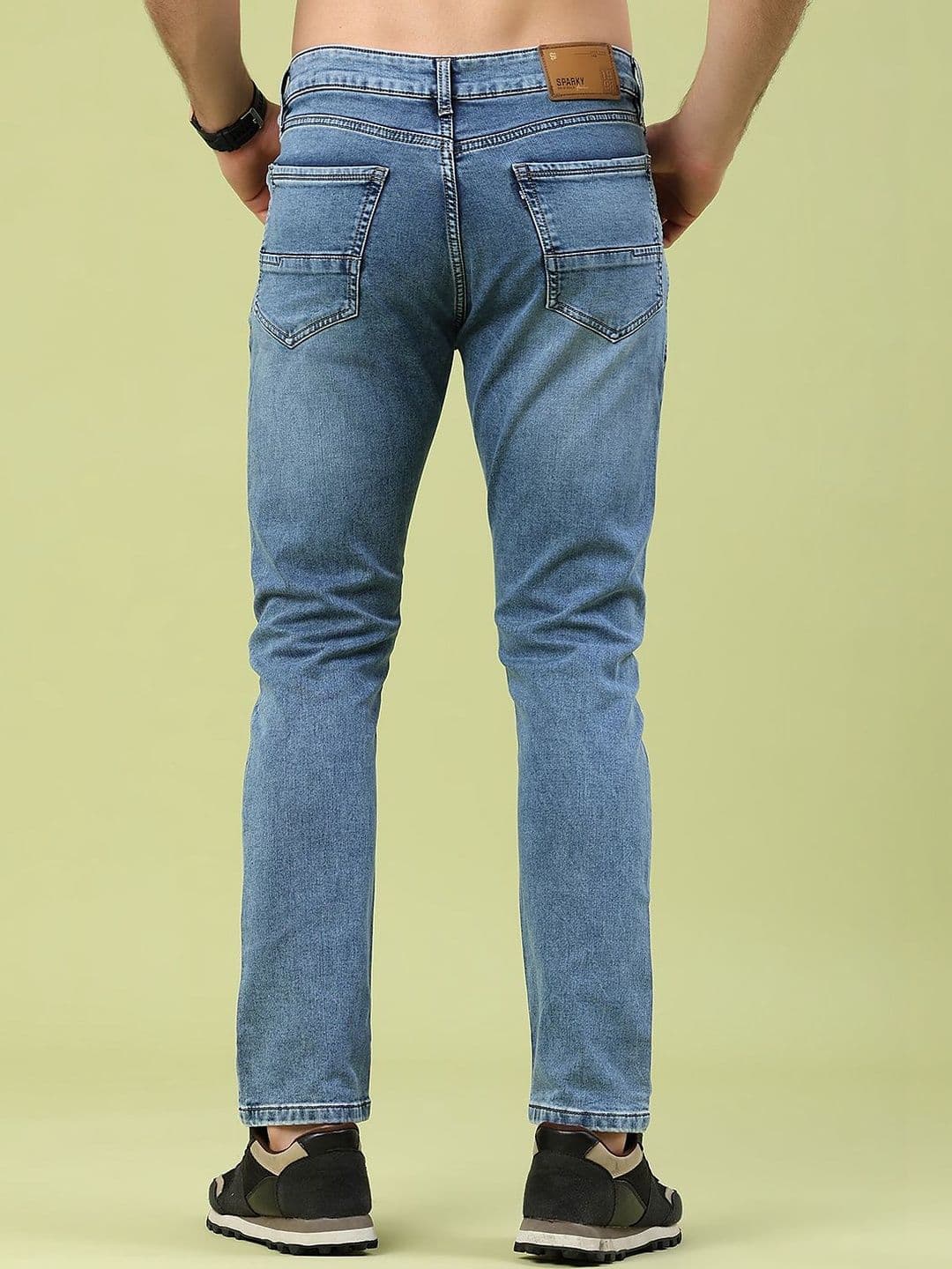 V-Mart Men Mid-Rise Light Fade Cotton Skinny Fit Jeans thumbnail 3