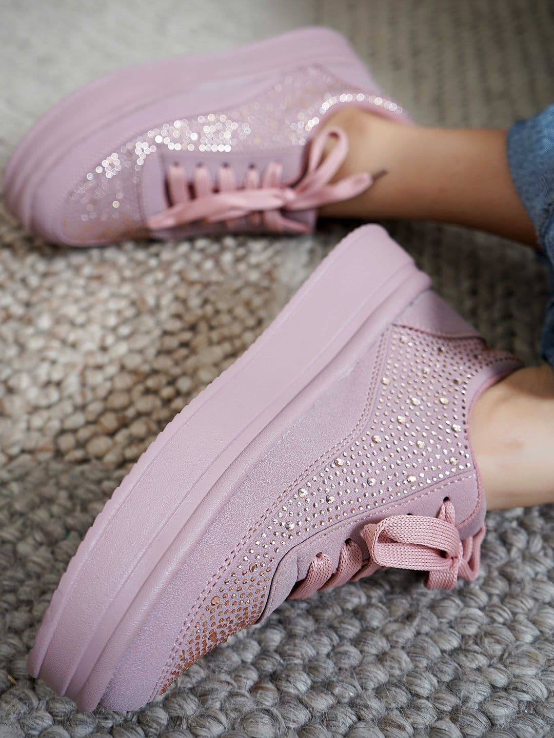 Shezone Women Textured Sneakers thumbnail 6