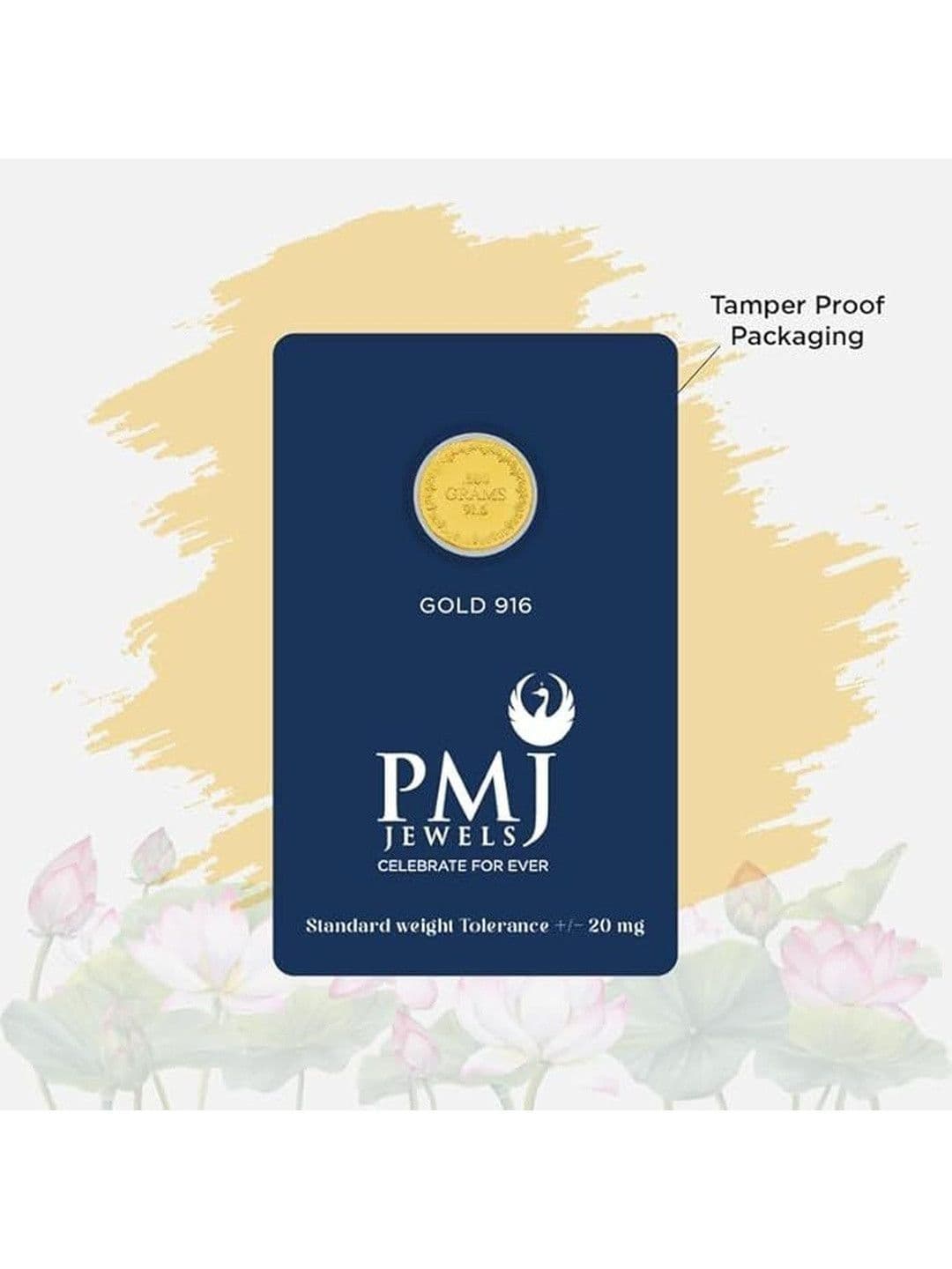 PMJ Jewels Goddess Lakshmi 22KT Gold Coin- 0.500 gm thumbnail 5