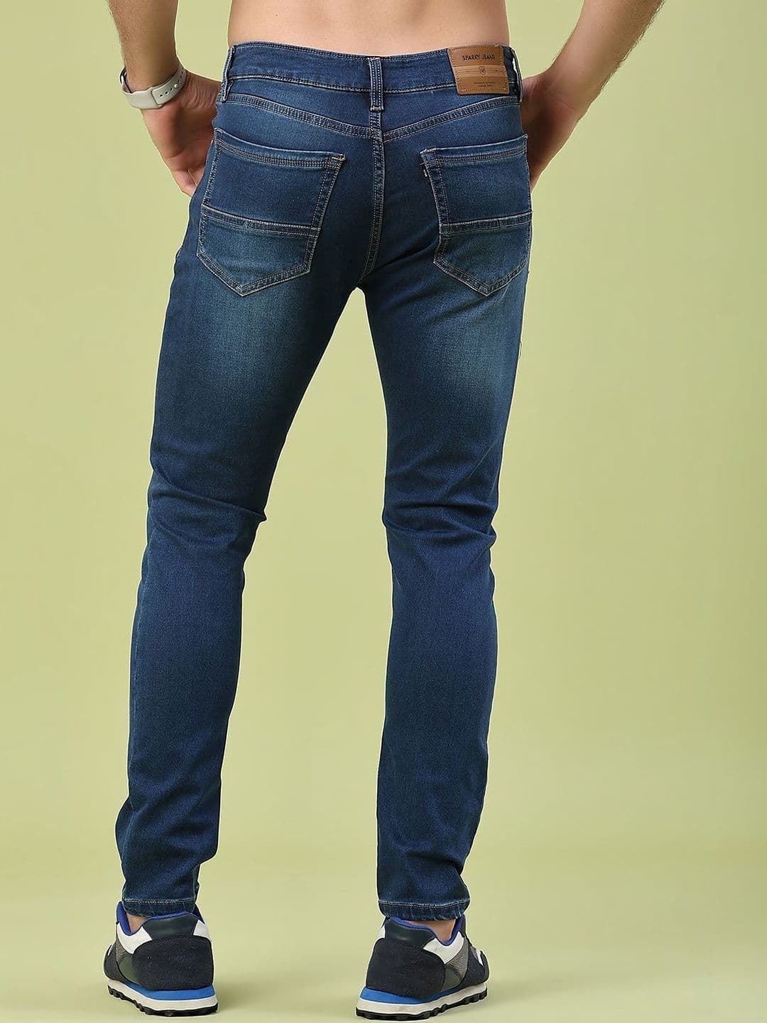 V-Mart Men Skinny Fit Mid-Rise Light Fade Cotton Jeans thumbnail 2