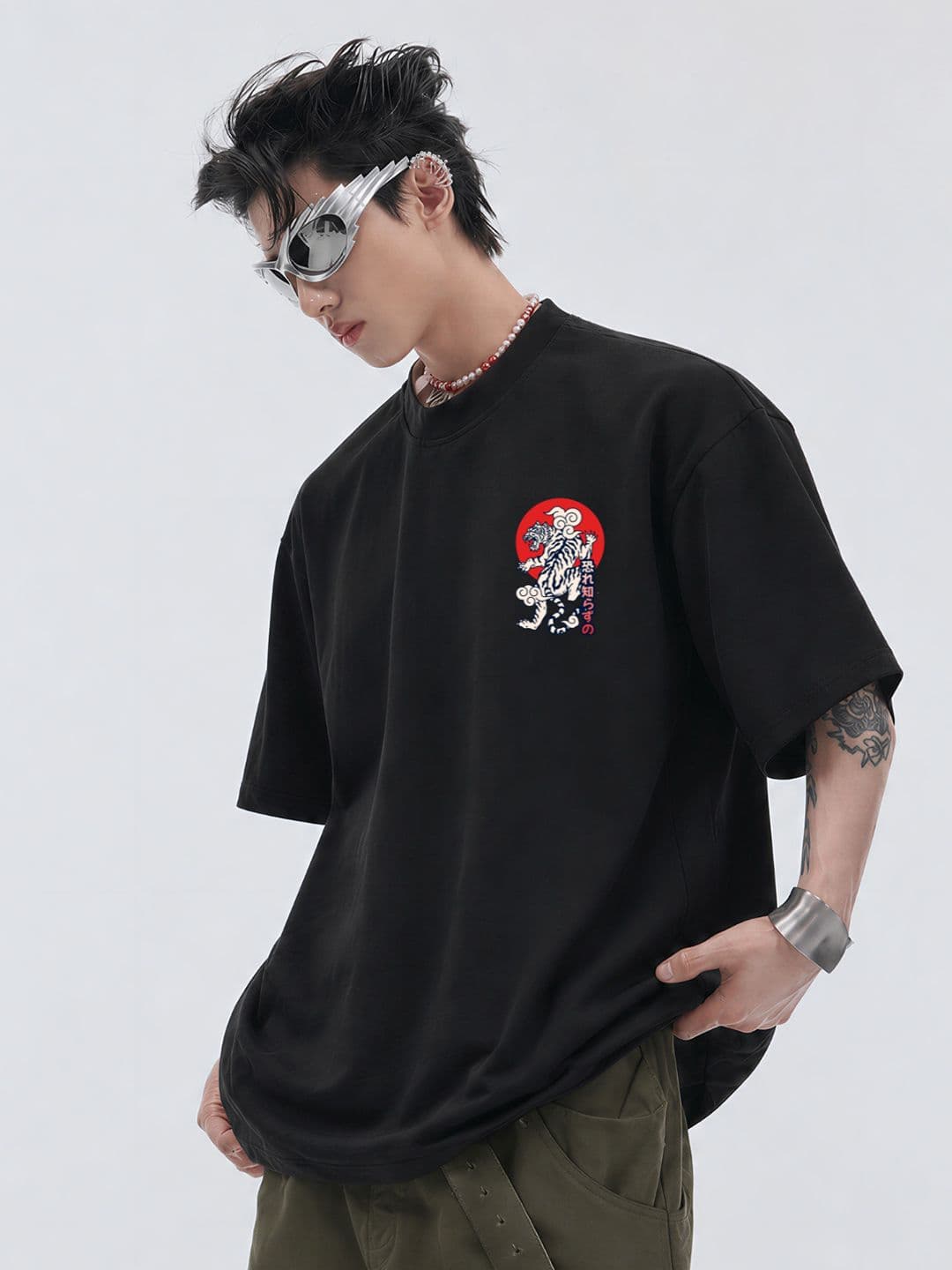 TOXA Men Printed Drop-Shoulder Sleeves T-shirt thumbnail 2