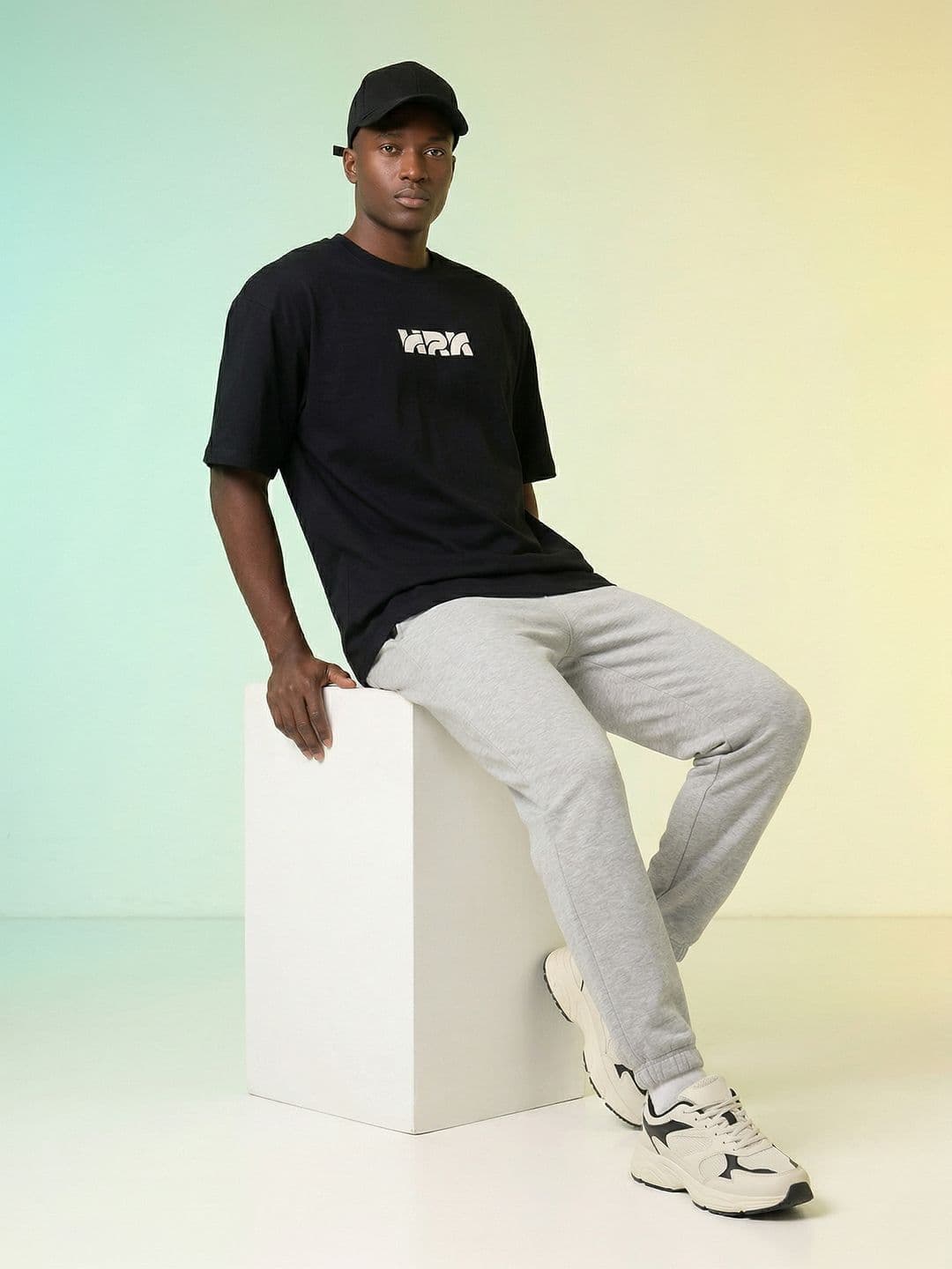 HRX by Hrithik Roshan Brand Logo Printed Pure Cotton Oversized T-shirt thumbnail 6