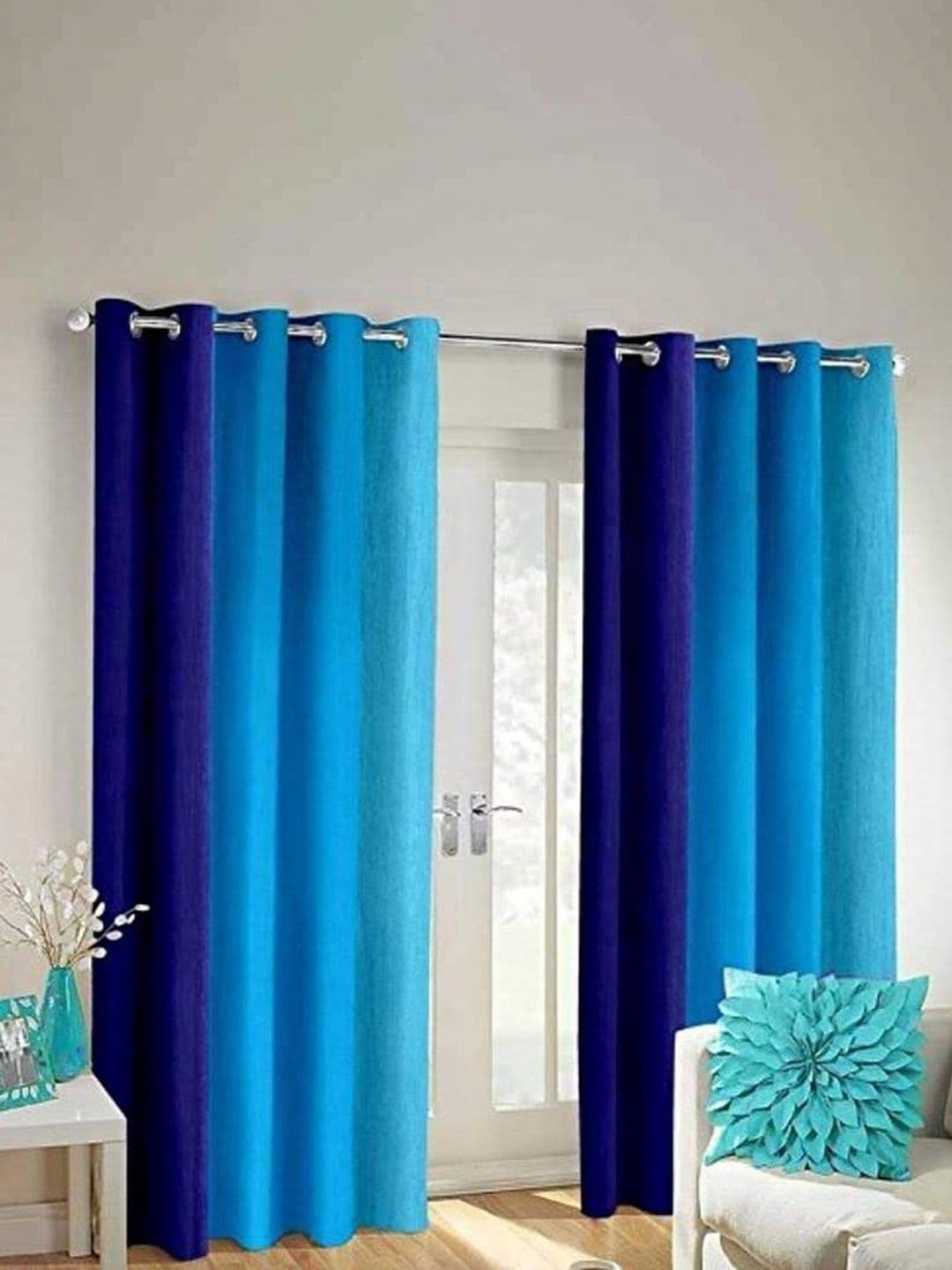 SAI ARPAN Multicoloured Colourblocked Curtains and Sheers - view 1