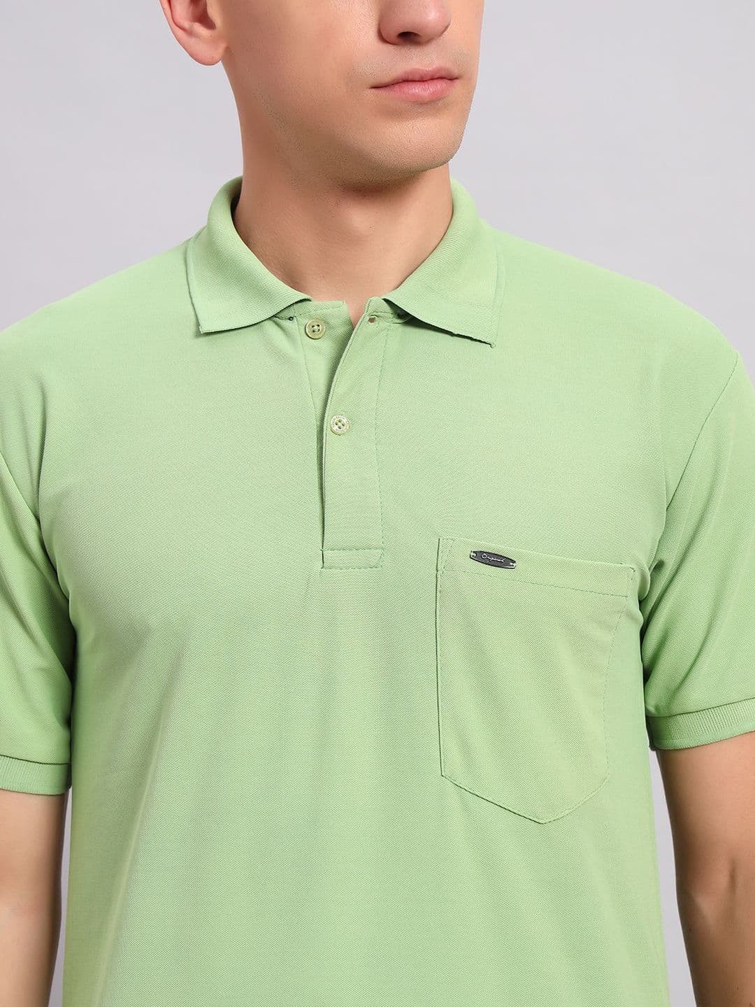 Resilience Lime Green Polo Collar Regular Fit T-shirt thumbnail 3