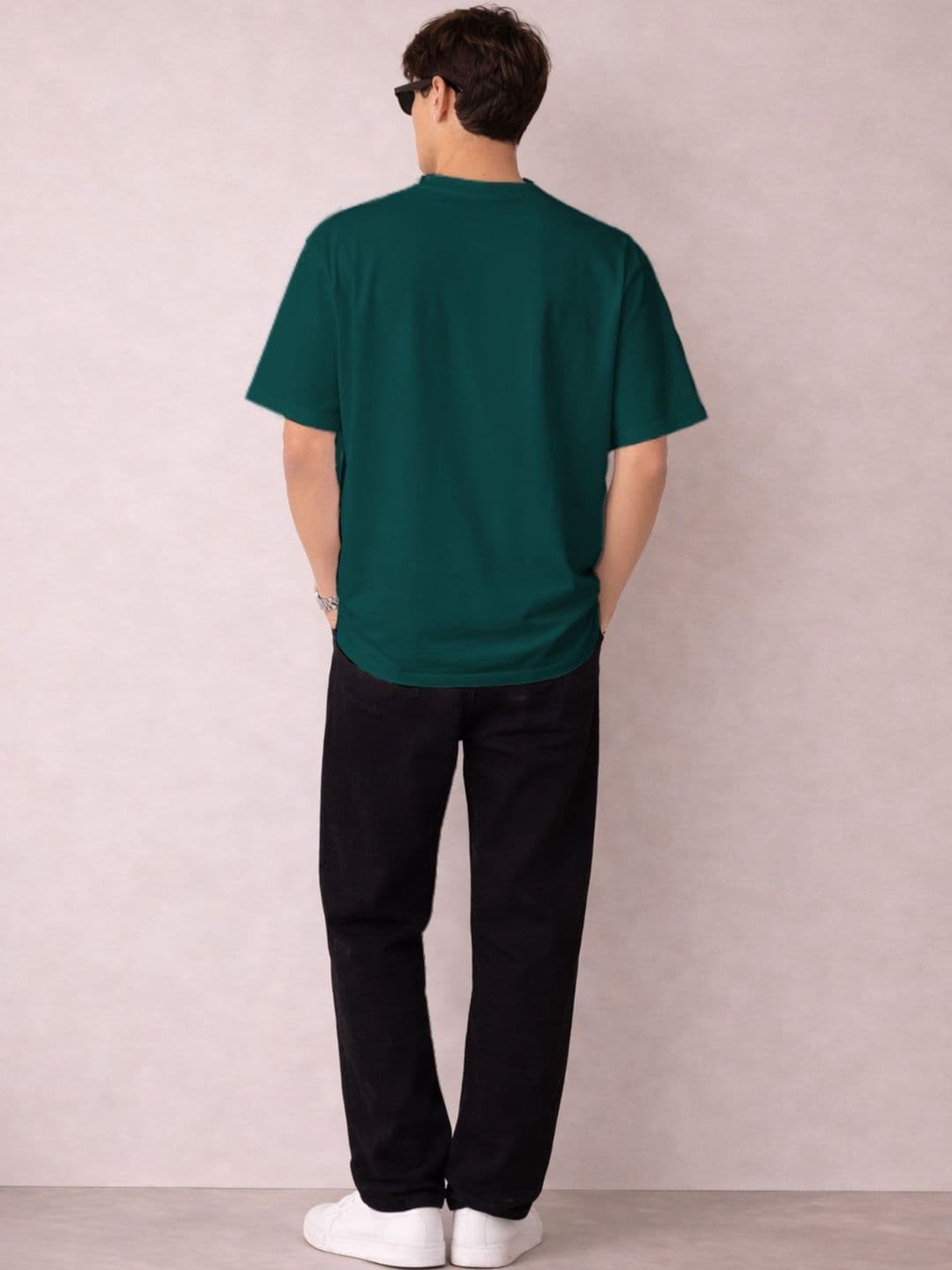 The Roadster Lifestyle Co Printed Organic Cotton Round Neck Oversized Tshirt thumbnail 3