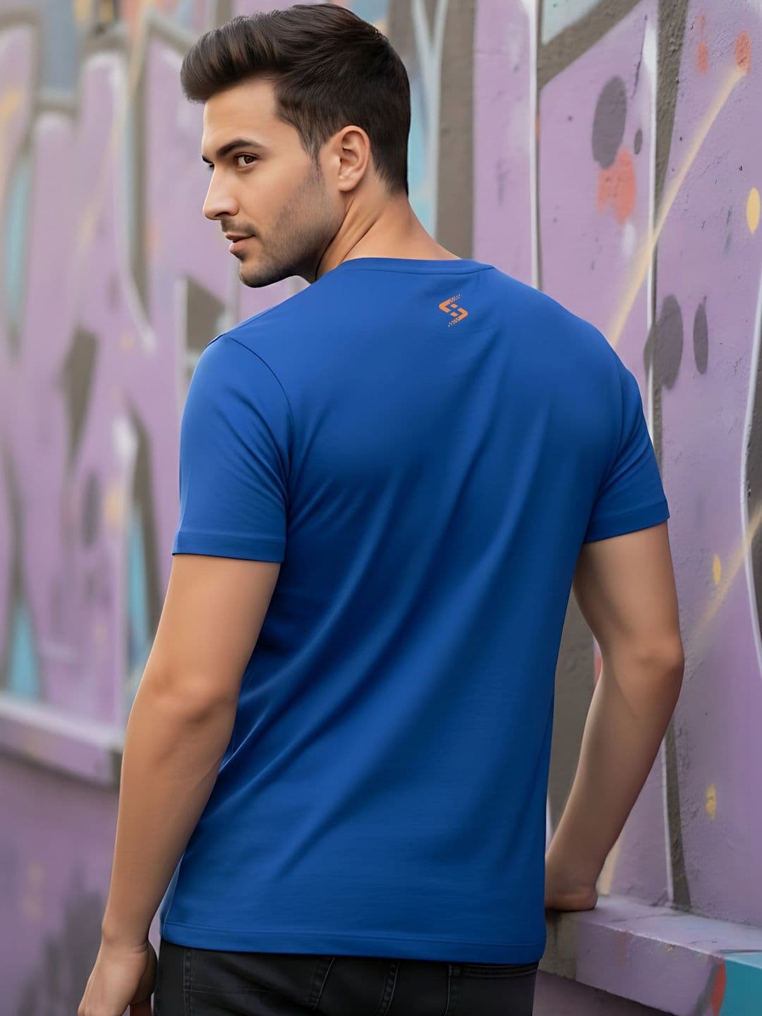 SYMBLANCE Men Typography Printed T-shirt thumbnail 3