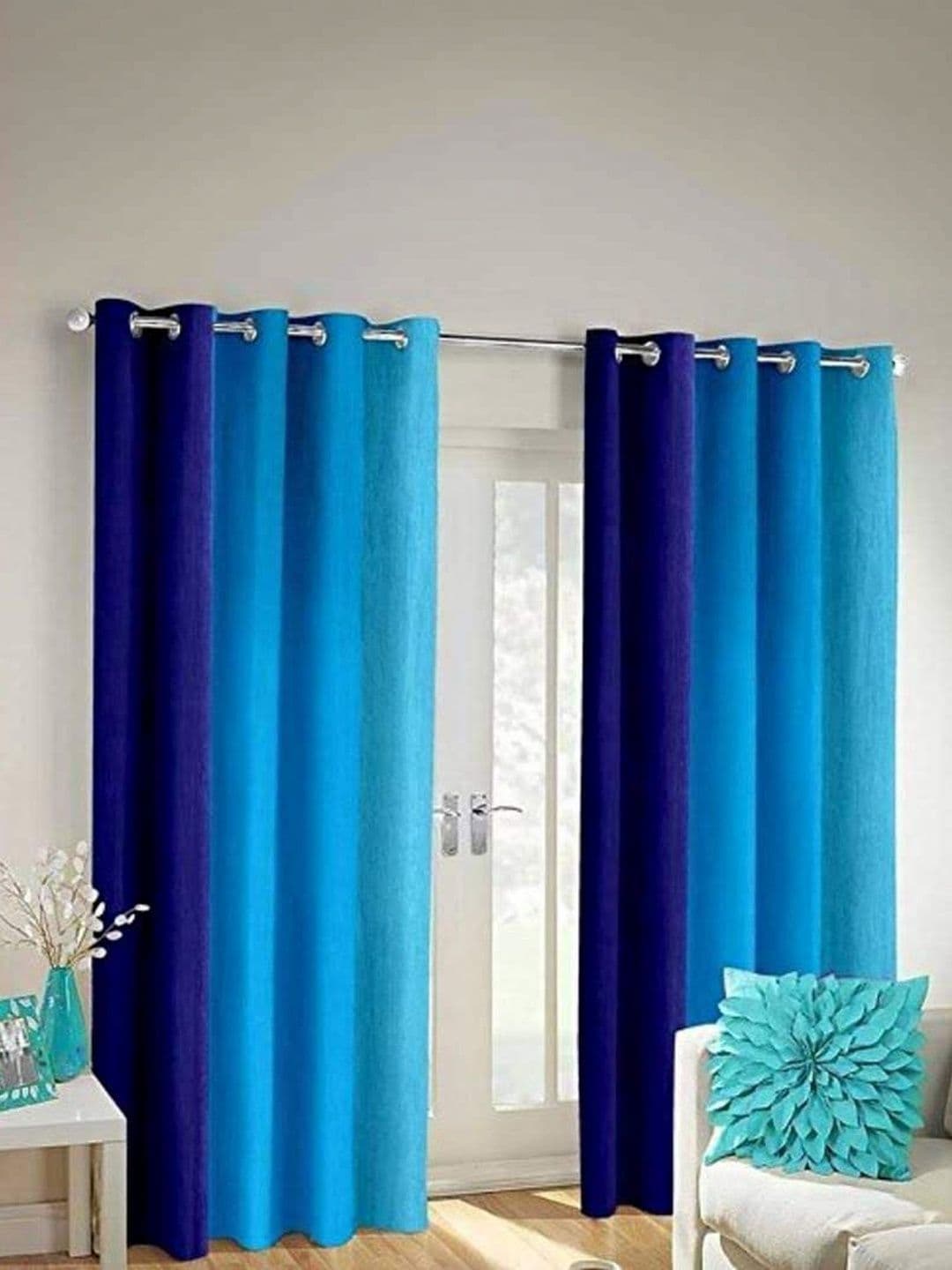 SAI ARPAN Multicoloured Colourblocked Curtains and Sheers - view 1