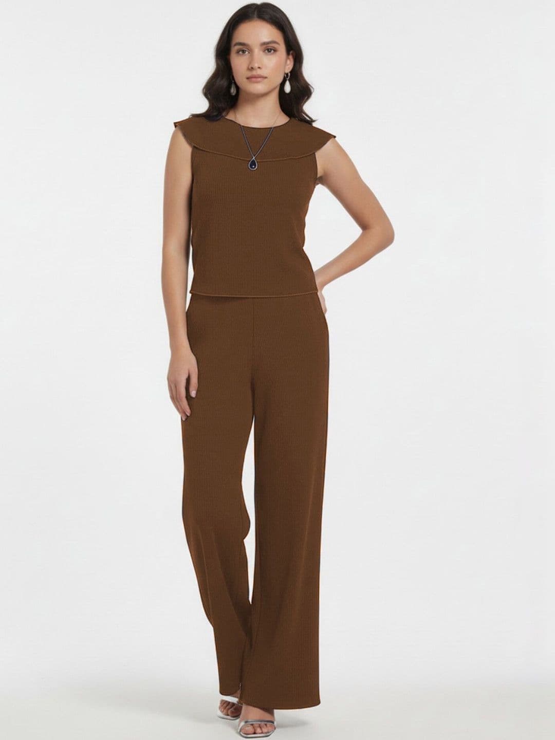 glitchez Knitted Self Design Top with Trousers thumbnail 2