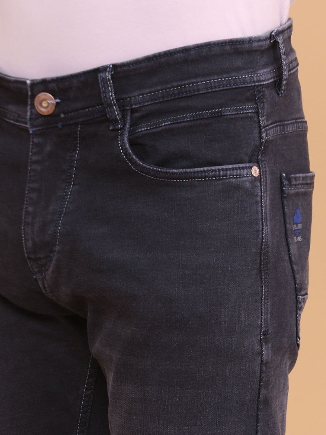 V-Mart Men Slim Fit Mid-Rise Light Fade Jeans thumbnail 5