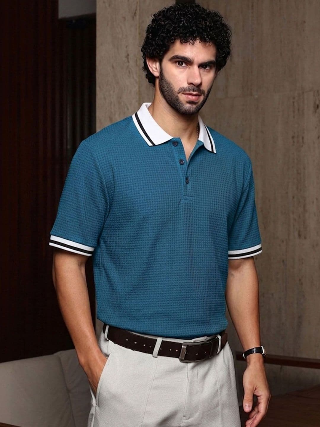 THE BEETEL HOUSE Men Polo Collar T-shirt thumbnail 3