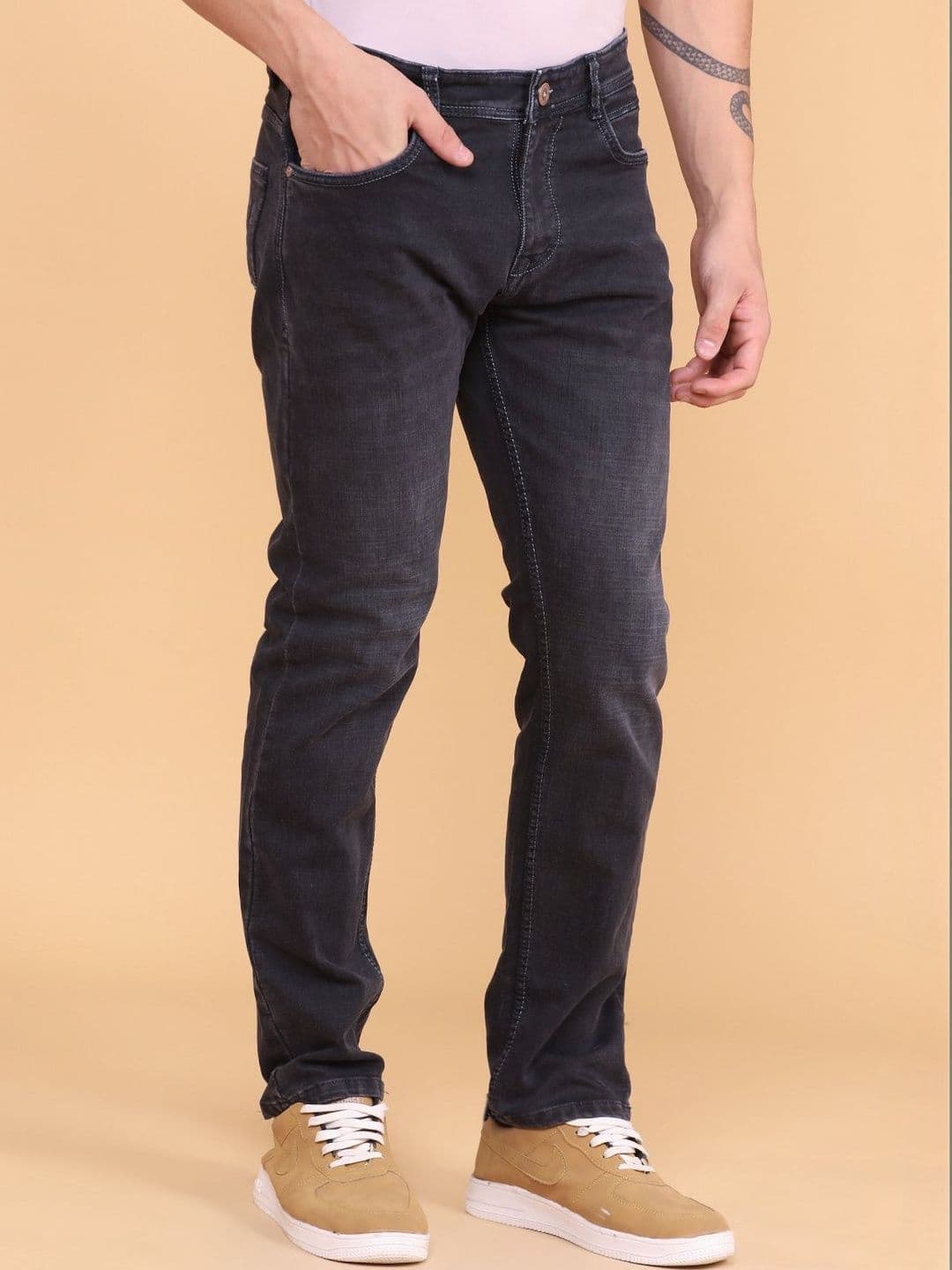 V-Mart Men Slim Fit Mid-Rise Light Fade Jeans thumbnail 4
