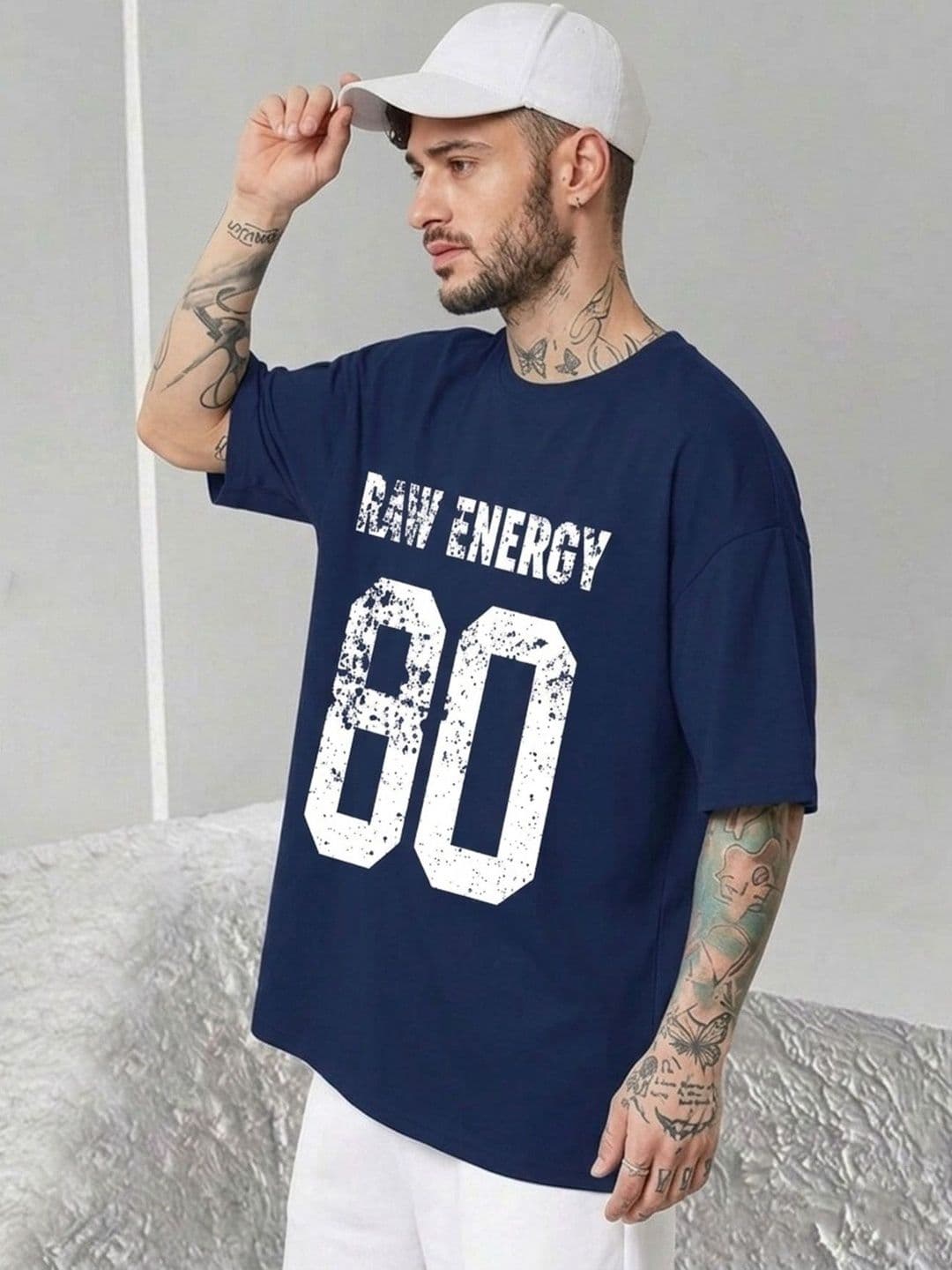 THE BEETEL HOUSE Men Typography Printed Drop-Shoulder Sleeves T-shirt thumbnail 2