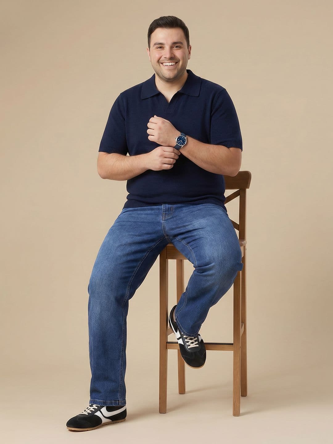 Sztori Men Plus Size Regular Fit Stretchable Jeans thumbnail 4