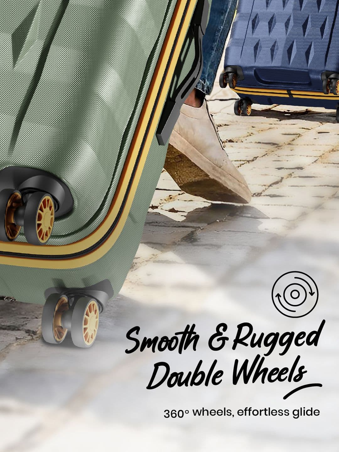 Aristocrat Comet Green Medium Hard Luggage 66cm Check-in Trolley Bag with Smooth 8-Wheel thumbnail 6