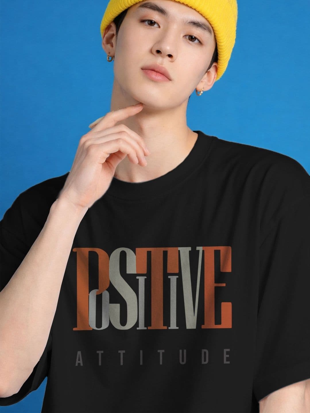 The Roadster Lifestyle Co Printed Organic Cotton Round Neck Oversized Tshirt thumbnail 3