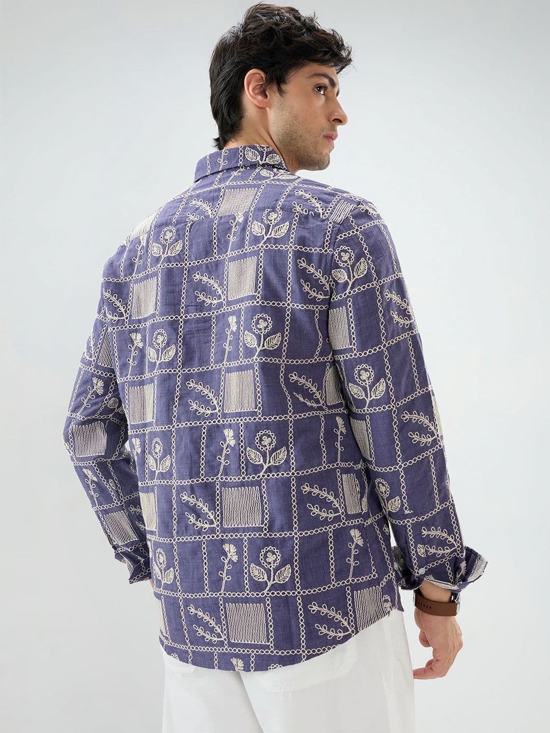 VASTRADO Men Classic Slim Fit Printed Casual Shirt thumbnail 4